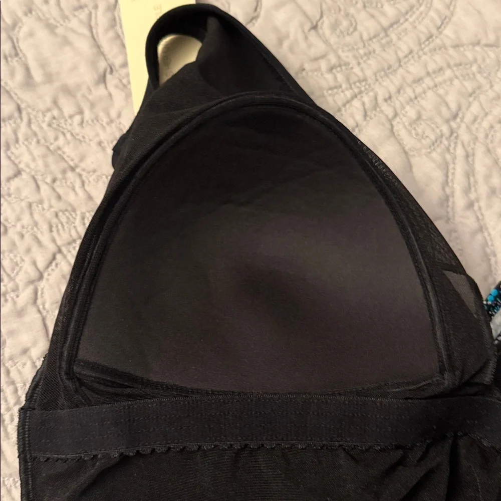 NWT PROFILE BY GOTTEX LAYLA TRICOLORE V-NECK SURPLICE ONE PIECE SWIMSUIT SIZE 14 - Picture 7 of 11